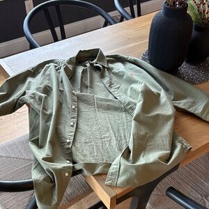 Ralph Lauren green button up polo